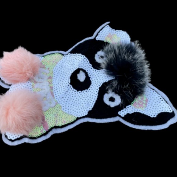 Cute Iron On Patches Dog Pom Pom Patches for Jacket Clothes Craft Embroidery - Picture 2 of 9